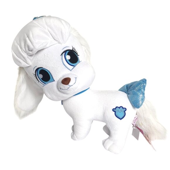 Disney Palace Pets Lg 17" Princess Cinderella Pet Plush Toy White Blue NEW - Picture 1 of 8